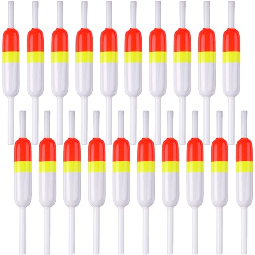 SILANON Slip Bobbers Fishing Floats and Bobbers Balsa Wood Slip Bobbers Floats Spring Bobbers for Crappie Catfish Trout Panfish Walleyes Fishing Bobbers 10pcs