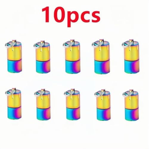 Encendedor metálico mini recargable con llavero x10 miniatura 2
