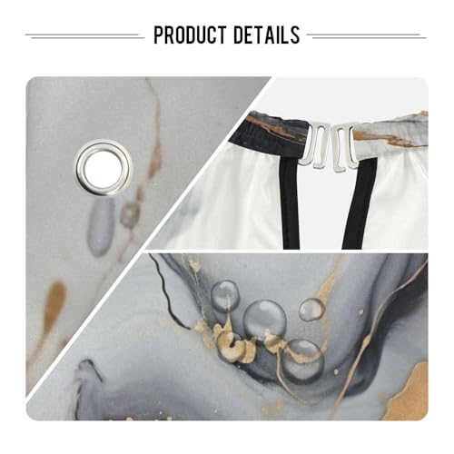 Capa profesional impermeable para cortar cabello Golden Marble con cierre ajustable de broche para peluquería y estilismo miniatura 4