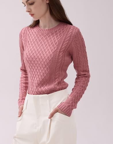Image of v28 Women Crew Neck Knit Stretchable Elasticity Long Sleeve Sweater Jumper Pullover