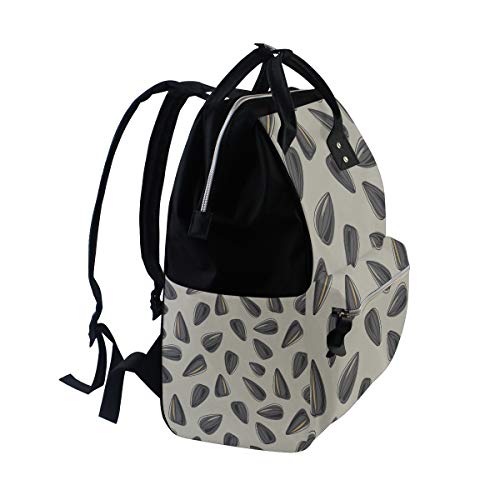 ColourLife Mochila para fraldas com desenho de sementes de girassol, bolsa de fraldas multifuncional