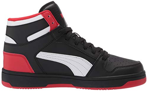 Image of PUMA Rebound Layup SL Mens Sneaker 115 DM US BlackWhiteHigh Risk Red