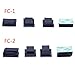 eBoot 100 Pieces Adhesive Cable Clips Drop Cable Management Clips Wire Cord Holder, 2 Sizes, 2 Color