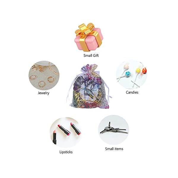 GYBest Best Wholesale Promotion - Black Velvet Cloth Jewelry Pouches / Drawstring Bags (White, 150pcs-3.8" X 4.7"-Organza yarn) - Image 5
