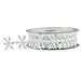Fowod Winter Christmas Snowflake Ribbon Trimming Craft,11 Yard/33 Feet,1 inch Wide (White)