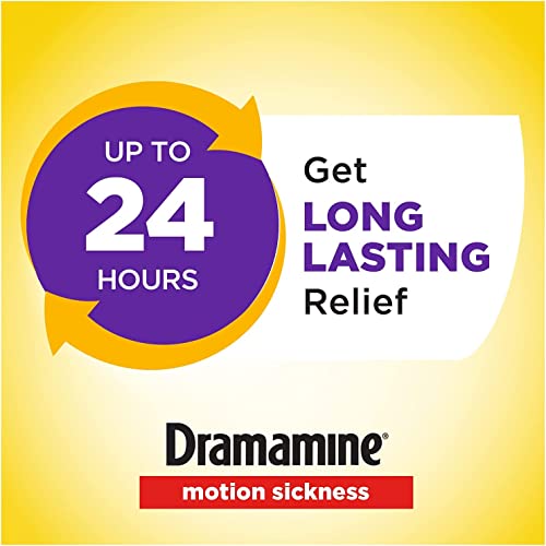 image for Dramamine All Day Less Drowsy Motion Sickness Relief | 8 Tablets Inclu