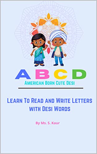 ABCD American Born Cute Desi : Learn to Read and Write Letters with ...