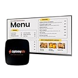 LIGHTNING ADS Digital Signage Player for Restaurants, Easy Setup, Free Plan Included, Menu Scheduler, Canvas Designer, PowerPoint & AI Enhancer