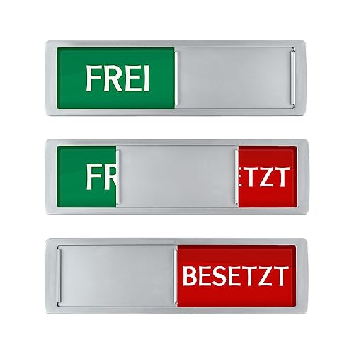 FREI BESETZT Schilder Schiebeschilder, 17.8 x 5.2cm Frei Besetzt Toilette...