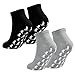 SIOPPKIK Calze Antiscivolo 2 Paia Calzini Sportivi Uomo e Donna Sport Calze da Sport Yoga Pilates Fitness Arti Ginnastica (Grigio,Nero)