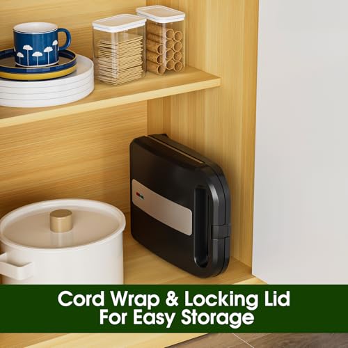 Pizzelle Maker Machine, Mini Non-stick Electric Pizzelle Cookie Baker for Holiday, Party, Treat (Ceramic Coating, 4 * 4")