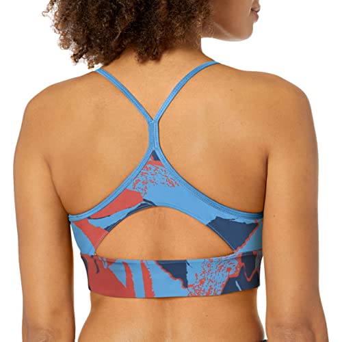 Image of Reebok Women's Satin 91% PES /9% El-Interlock-Hydrophilic Finish /Print-Digital Sublimation-Disperse Classic Workout Sports Bra