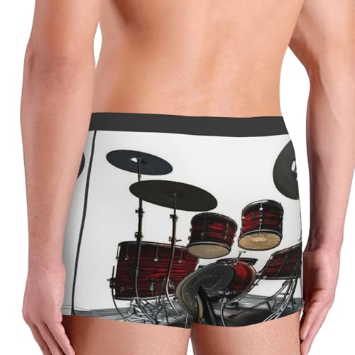 Men's Underwear Boxer Briefs Supersoft Brushed Stretch Boxer Briefs Cool Drum Set Mens Trunks4