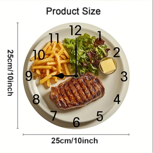 Reloj de pared redondo de madera silencioso 10 pulgadas miniatura 5