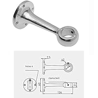 Wardrobe/Shop Fitting Round Hanging Rail Set 25mm Polished Chrome Tube Metal Closet Organiser/Suspended Retail Display by MKGT®