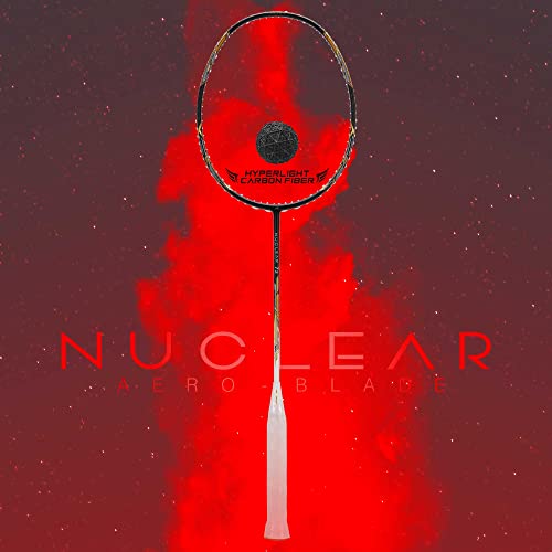 Image of Hundred Nuclear 72 Carbon Fibre Unstrung Badminton Racket with Full Racket Cover for Intermediate Players