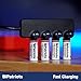 4Patriots USB-Rechargeable AA Batteries: Recharge Up to 500 Cycles, Chargeable Via USB Port, 1,200 mAh Lithium Polymer Battery, Works with Any USB Port, Durable Clamshell Case – 4 Pack