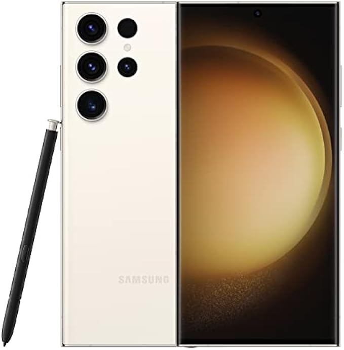 SAMSUNG Galaxy S23 Ultra Cell Phone, Factory Unlocked Android Smartphone, 256GB, 200MP Camera, Night Mode, Long Battery Life, S Pen, Adaptive Display, US Version, 2023, Cream