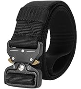 Mens Tactical Belt SANSTHS Heavy Duty Nylon Belt 1.5in Riggers Belt Military Webbing with Quick R...