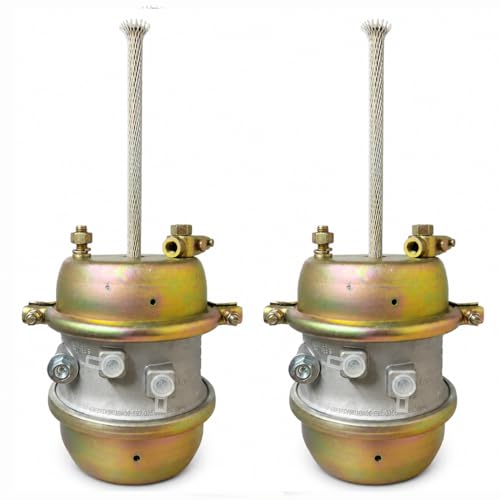 GBK Pair of 2 Type 30/30 Long Stroke Air Brake Chamber T3030L 3 Extra Long Stroke 13 Fully Threaded Push Rod - Sealed Bottom Anti-Corrosion Design Replaces for Heavy Duty Truck & Trailer Axles