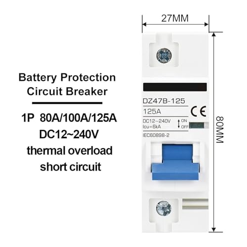Interrupteur de déconnexion CC 32A et disjoncteur de protection batterie 24V 48V - 2