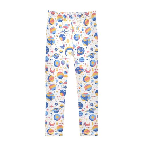 KLL Astronauts Constellations Planets Girls Legging Casual High Waisted Sweatpants Sports
