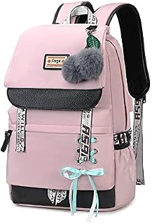 Asge Girls Backpack School Bags for Girls Nylon Waterproof College Rucksack Fashion Casual Daypack Women Bookbag Boys Schoolbag Teenagers Durable Unisex Student Backpacks