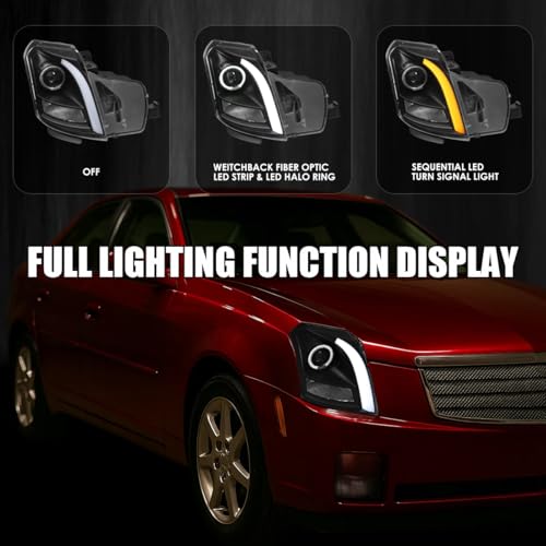 SPEC-D Halo Projector Headlights for 2003-2007 Cadillac CTS - Image 3