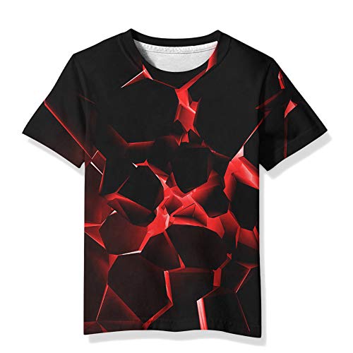 Image of Linnhoy Kids 3D Print Fashion Graphic T-Shirts for Boys Girls 6-16 Years