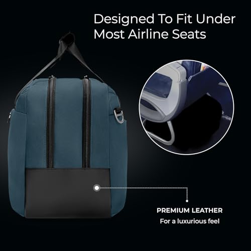 Briggs & Riley Underseat Cabin Bag - Carry On Luggage for Travel, Softside Bag for Men & Women, RFID Data Protection, Adjustable Shoulder Strap, Fits up to 16" Laptop - ZDX Collection, Ocean3