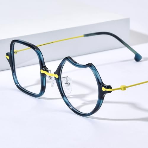 Image of FONEX Acetate Titanium Glasses Frame Men 2024 New Square Eyeglasses Spectacles Eyewear F85843