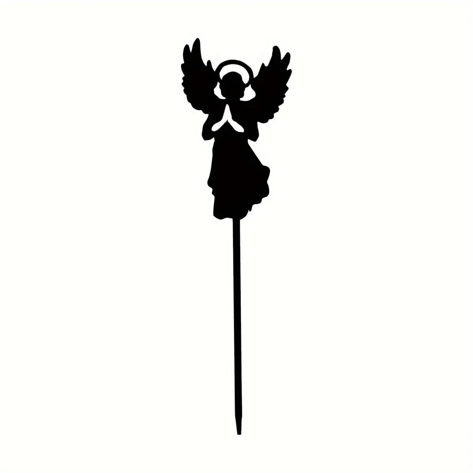 WJLYDM Garden Stake Iron Art Silhouette Christmas Courtyard Academy Farmhouse Decoration Ground Insertion
