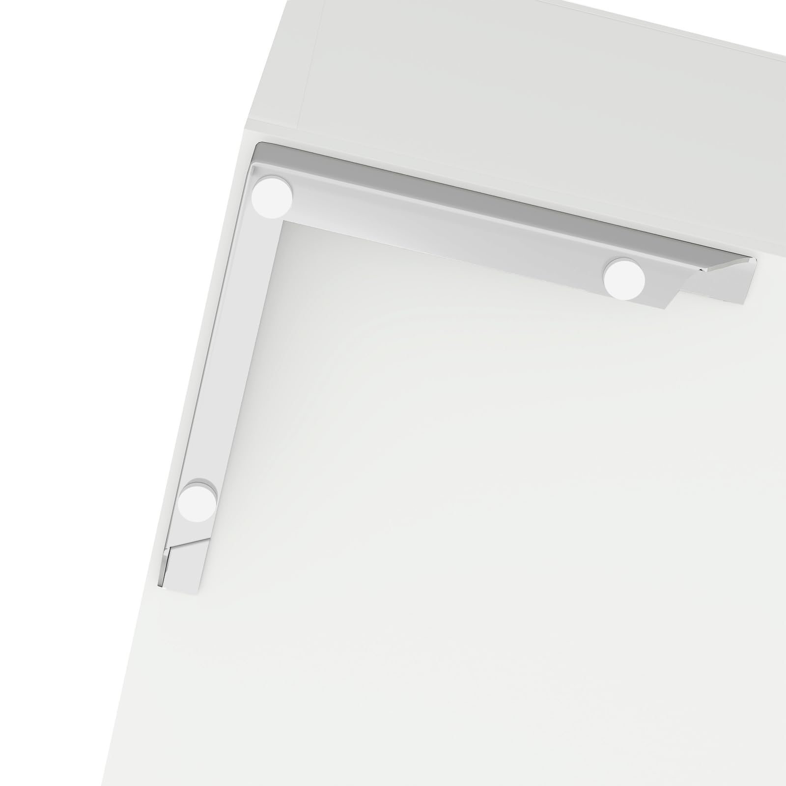 Mobile TV Bianco, 180x33x30cm, con Luce Led, con 2 Vani Portaoggetti, Mobile TV Sospeso per Soggiorno, Camera da Letto, Bianco