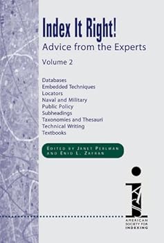 Paperback Index it Right!: Advice from the Experts, Volume 2 Book
