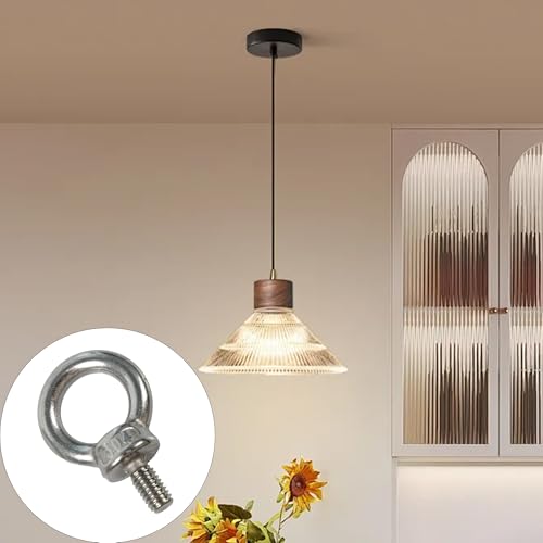 Image of 8PCS M6 Male Thread Eye Bolts, Stainless Steel Lifting Shoulder Eye Bolt, Heavy Duty Screw Ring Shaped Eye Bolt