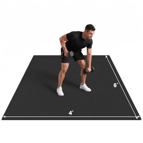 Image of THAILE Large Exercise Mat, 7'x5' /6'x4' /8'x6' /10'x6', 8mm PVC Workout Mat