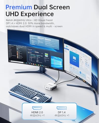 Image of ACEMAGIC Mini PC Computers 11 Pro, Twin Lake N150 (Beat N97 /N95) 16GB DDR4 RAM 256GB M.2 SSD up to 3.6 GHz, Small PC Desktop Computers Support Dual 4K, WiFi, BT, Ethernet, Micro PC for Business Home
