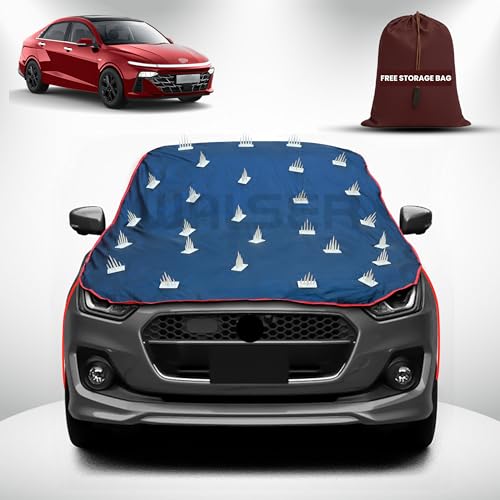 Image of WALSER Spike Car Cover for Hyundai Verna | Anti-Climb Nail Guard for Dogs & Monkeys | Protects Bonnet, Roof & Dicky | UV, Dust & Snow Protection | Spike Cover with 4 Adjustable Hook