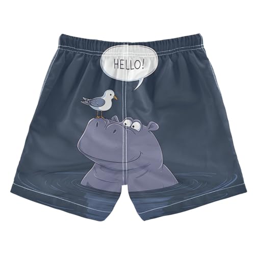 susiyo Boys Swim Trunks Cute Hippo Toddler Swim Shorts Quick Dry Beach Board Shorts Little Boy Bathing Suits Swimwear2