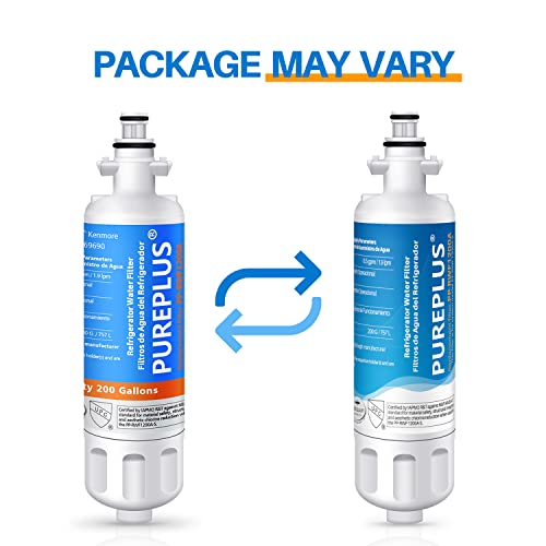 Pureplus 469690 Lt700P Replacement For Lg Kenmore Elite 9690, Adq36006102, Adq36006101, Lfxs30766S, Lfx28968St, Lfx31925St, Lfx31945St, Rwf1052, Lt120F, Refrigerator Water And Air Filter Combo, 3Pack #TOP1