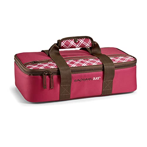 Rachael Ray Lasagna Lugger, Reusable Insulated Casserole Carrier Keeps Food Hot Or Cold For Hours, Perfect For Lasagna Pan, Casserole Dish, Baking Dish & More, Burgundy #TOP27