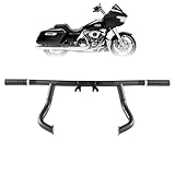 Kinglemc Flat-Out Crash Bar Engine Guard Highway Freeway Bar for Harley Davidson Road King Street Glide Road Glide Touring 2014-2025 (Gloss Black)