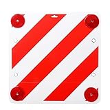 Wichtig: Bitte prüfen Sie vor Ihrer Abfahrt, ob das Warnschild richtig befestigt ist. Am besten ist das Schild zu befestigen auf einer glatten Oberfläche. Der Hersteller übernimmt keine Haftung bei Sturm, Starkregen oder schlechtes Verzurren mit Spannbändern ohne Prüfzeichen.