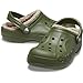 Crocs Baya Lined Clog Army Green/Multi Size 7 UK Men/ 8 UK Women
