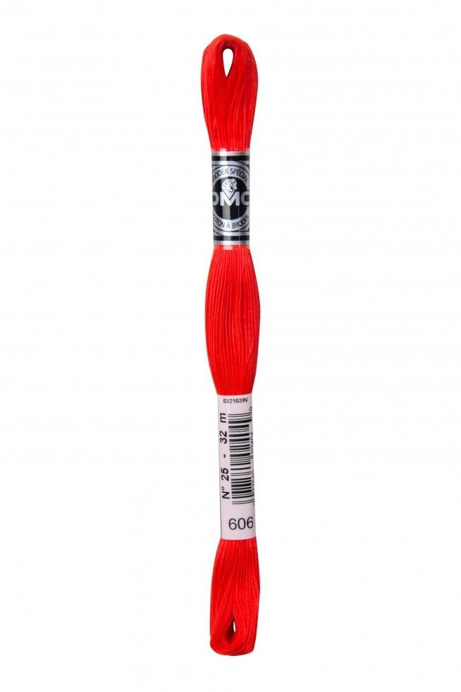 DMC Size 25 Coton A Broder Special Embroidery Thread - 606 Red - Each — image 1