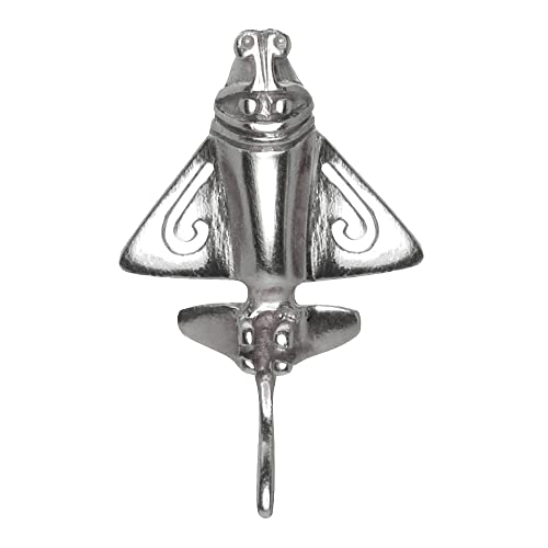 Image of Colombian Emerald & Multi-Material Options | Quimbaya Flyer Lapel Pin | Ancient Alien Golden Jets Collection