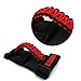 MASION Paracord Grab Handles Grip Handle for Jeep Wrangler YJ TJ JK JK JL JLU JT Sports Sahara Rubicon Gladiator Unlimited 1987-2021 (Red and Black) for UTV ATV 2-inch to 3-inch Roll Bar