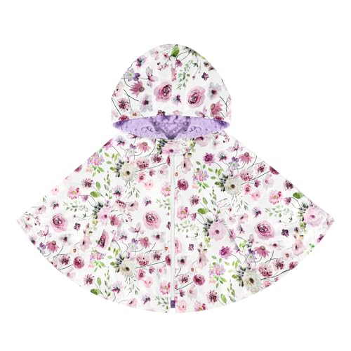 Image of GFU Toddler Car Seat Poncho, Warm Kids Hooded Poncho Coat, Winter Carseat Cover for Baby