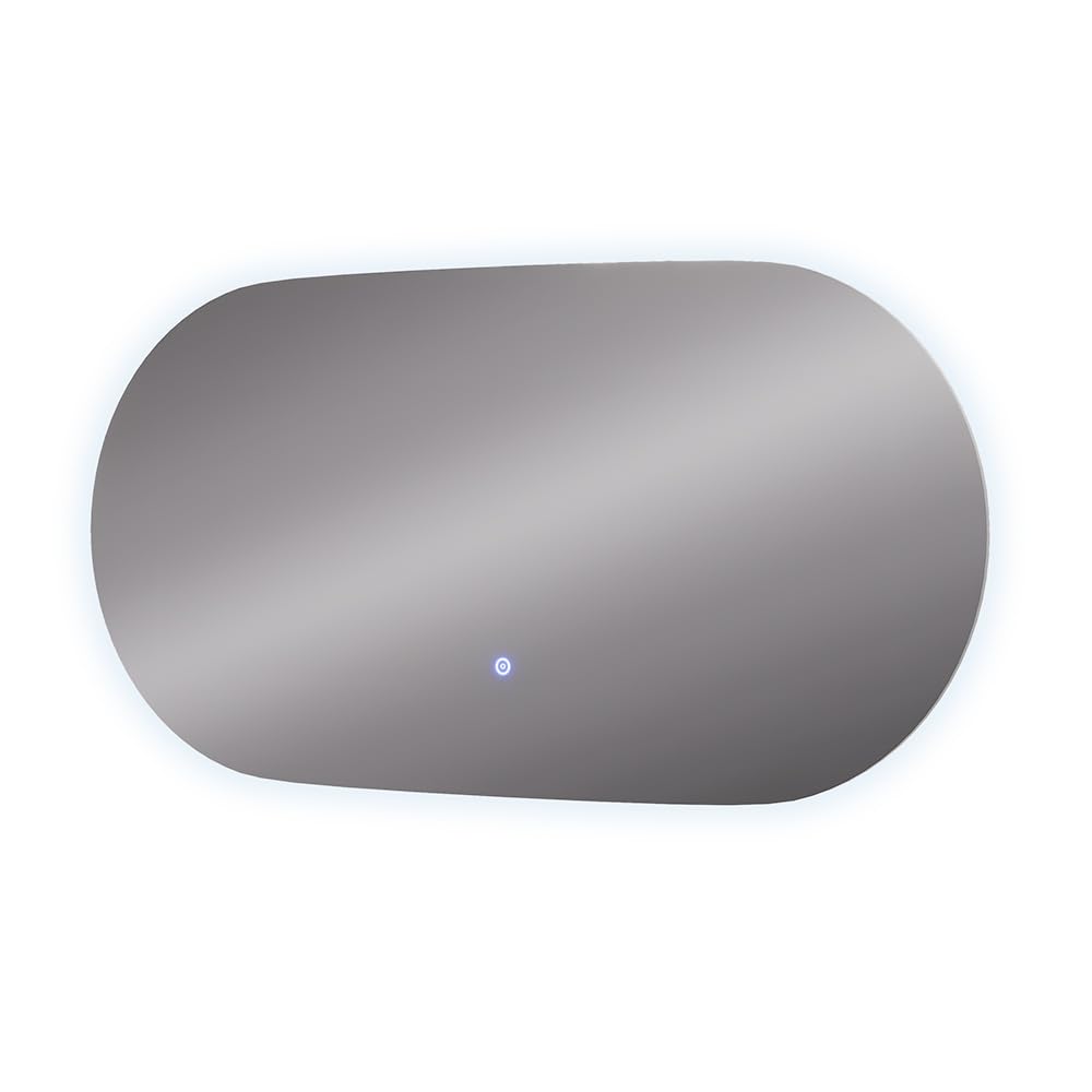 Vicco Specchio bagno Miral, Vetro, 100 x 50 cm con retroilluminazione, per montaggio a parete con illuminazione LED integrata
