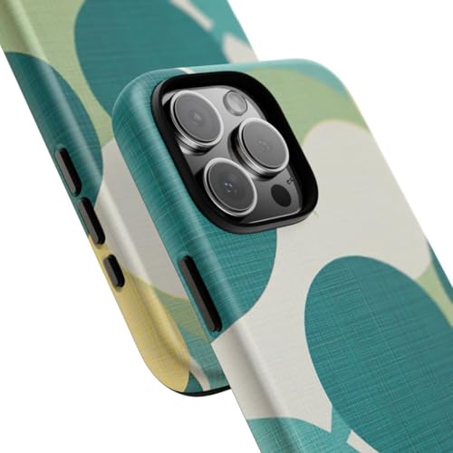 Coque rigide mate iPhone 16 Pro Max style rétro sarcelle au café ou au bureau